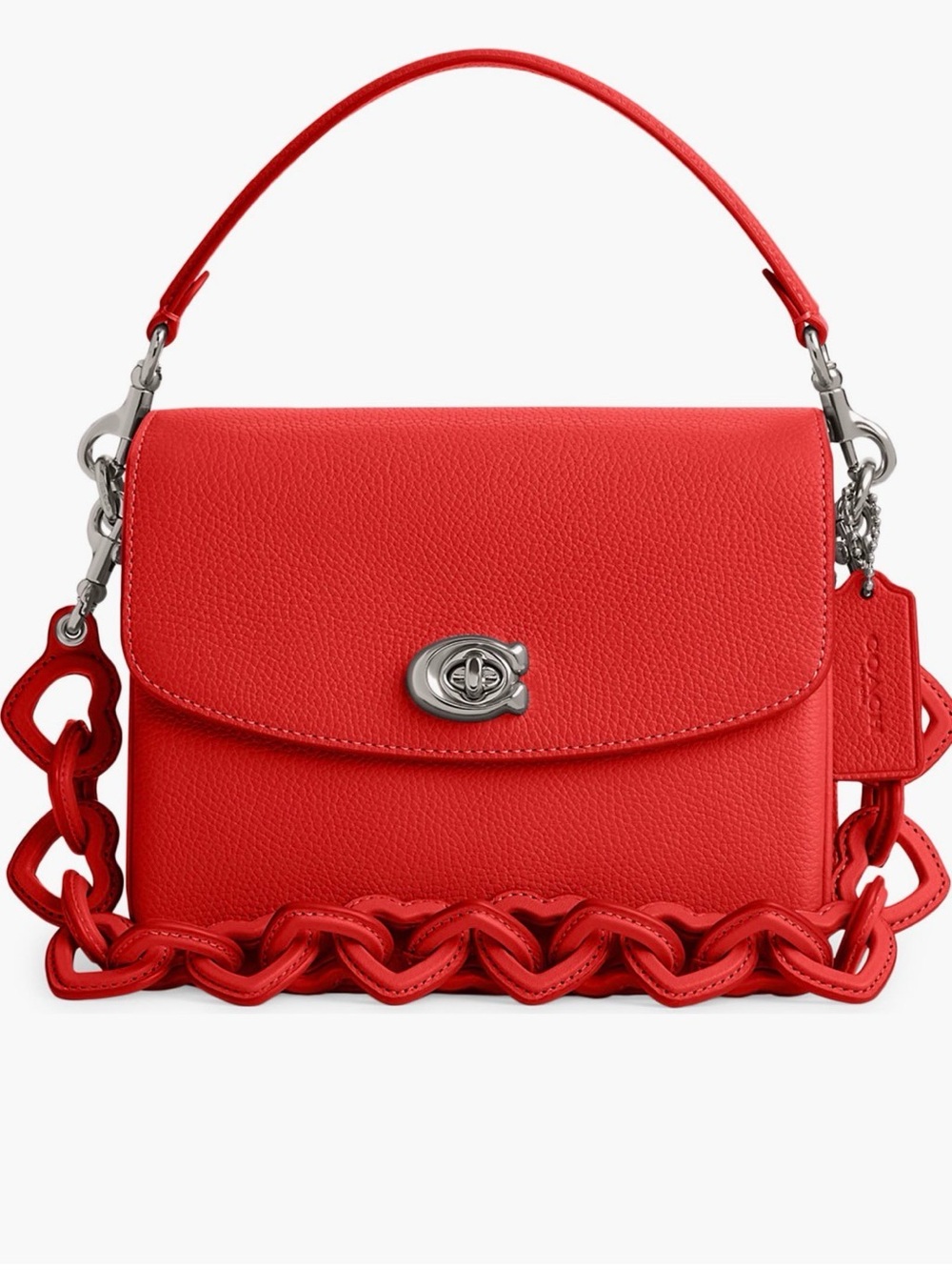 COACH Cassie 19 Heart Strap Crossbody Bag with Turnlock Closure